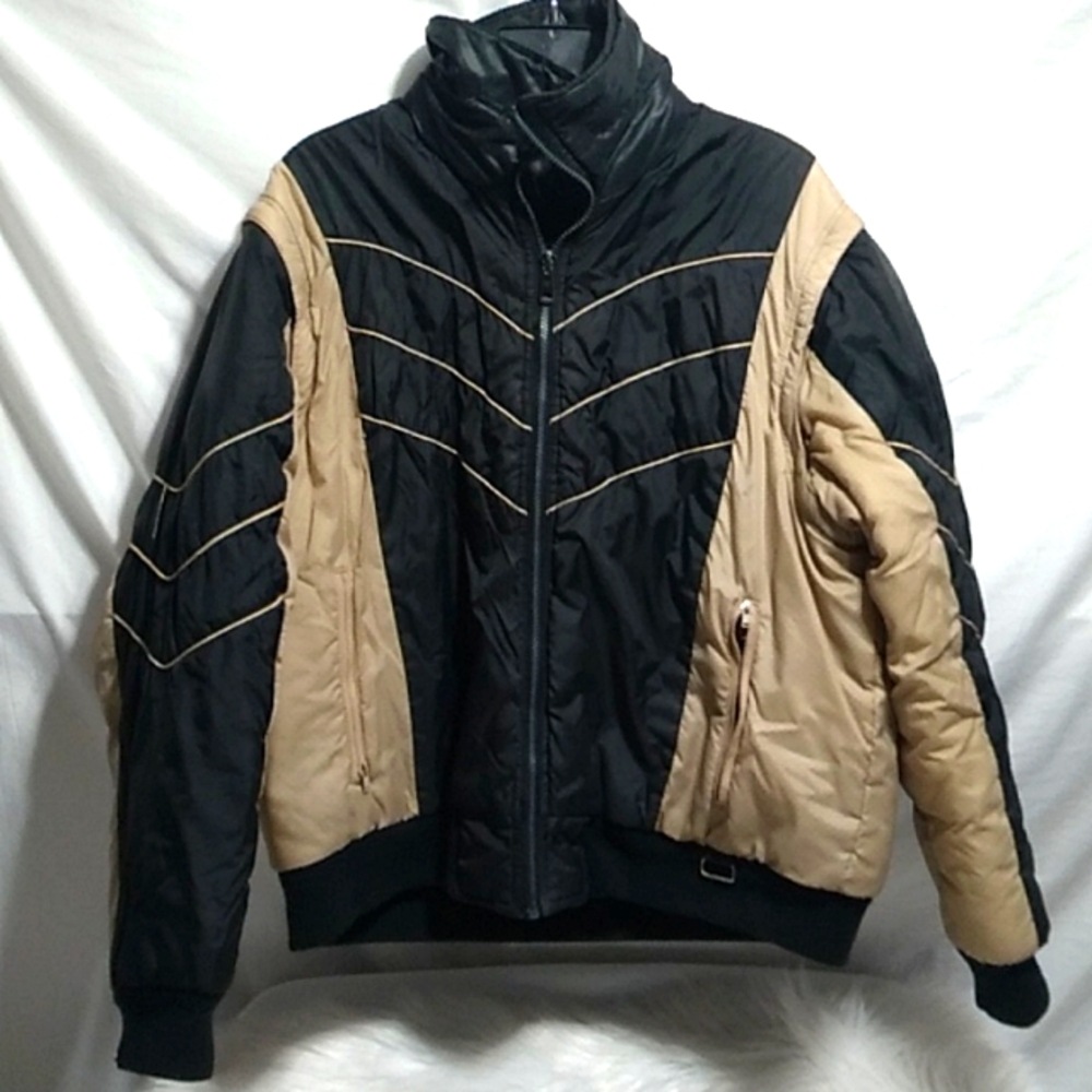 LAST DROP HTF Deep North Reversible Puffer Vintage Coat W Removable Sleeves Sz.L